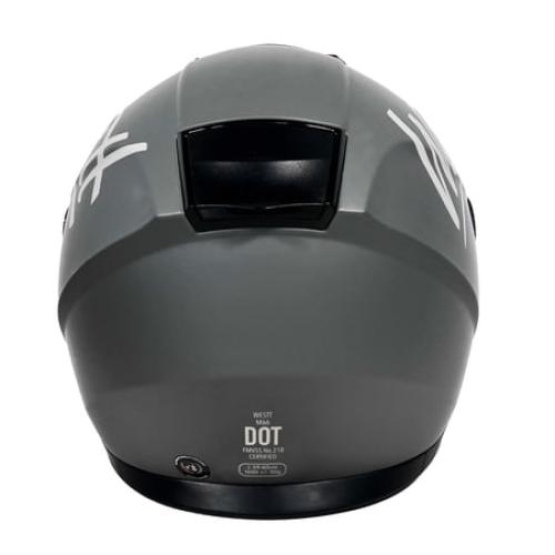 Westt Full Face Helmet - Motorcyle Helmet with Dual Visor DOT Approved - Grey S