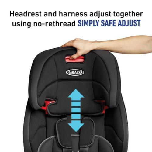 Graco Tranzitions 3-in-1 Harness Booster Car Seat, Cinder, 1 Count