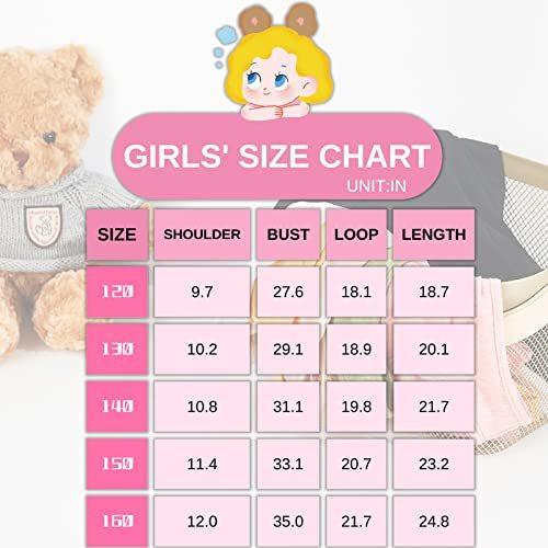 5-6 Y Girl's Crewneck Racerback Basic Tank Tops Sleeveless Casual Dance Top with Pocket Blue