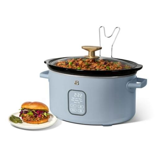 Beautiful 6 Qt Programmable Slow Cooker, Cornflower Blue by Drew Barrymore