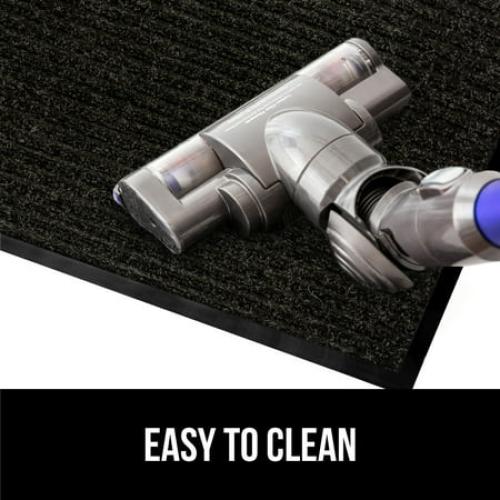 GORILLA GRIP Door Mat, Waterproof, Traffic Guard Commercial Office Doormat, 35x23, Black