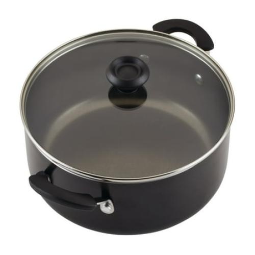 Farberware Easy Clean 22 Pcs Nonstick Cookware Set Includes Griddle Pan and Cooking Tools, Dishwasher Safe, Black