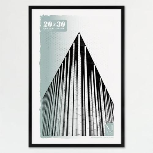 MCS Foundation 16x24 Poster Frame Traditional Brass, Vertical & Horizontal Wall Hanging Large Picture Frame for Photos, Posters & Art Prints (1-Pack)