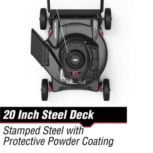 Hyper Tough 20-inch 125cc Gas Push Walk Behind Mower with Briggs & Stratton Engine