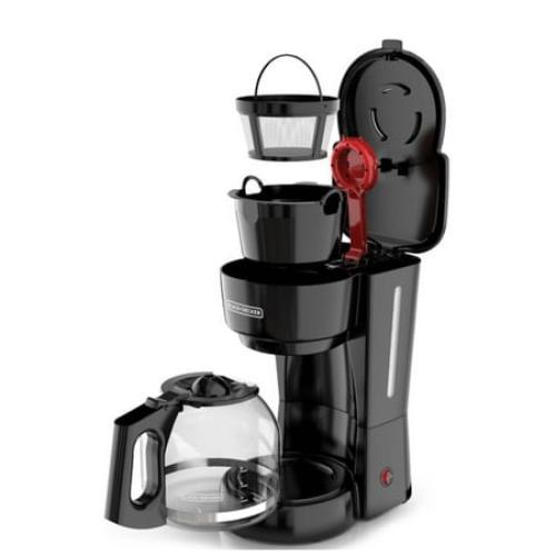 BLACK DECKER 12-Cup Switch Coffee Maker, Easy Pour Carafe, Removable Filter Basket, Permanent Filter