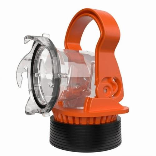 Camco Rhino RV Sewer Hose Elbow with Drain Lock Adapter for Camping, 1 Pack - Orange (39730)
