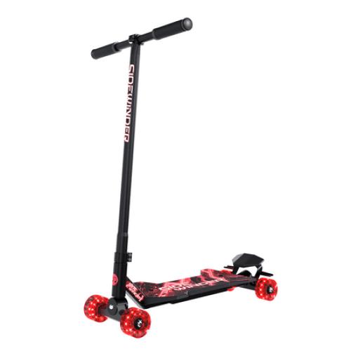 MELO Sidewinder Kids Carving Scooter with 70mm LED Wheels, Ages 5 , Red