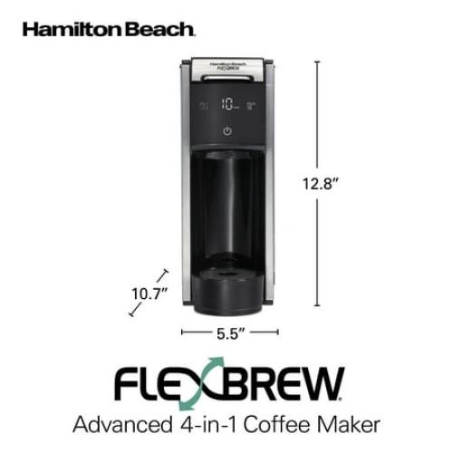 Hamilton Beach FlexBrew 4-in-1 Coffee Maker, Single Serve & Full Pot Coffee Brewer with Removable 45 oz Water Reservoir‼️light dirt‼️