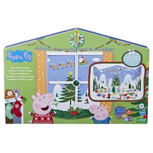 Peppa Pig Peppa’s Kids Advent Calendar, 24 Surprise Toys, 4 Holiday Peppa Pig Family Figures