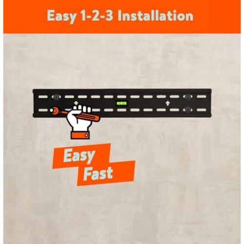 onn. Fixed TV Wall Mount for TVs 32 to 86, Holds Up To 120 lbs