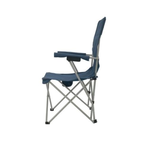 Ozark Trail Hard Arm Chair, Durable Polyester Seat, Strong Steel Frame, Portable with Cup Holder