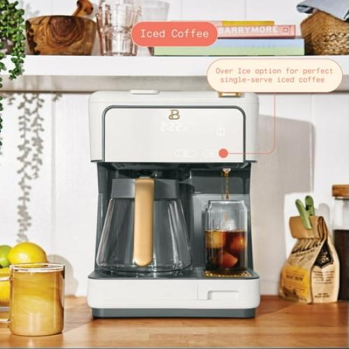 Beautiful Multi-Brew 12-Cup Programmable Drip & Single-Serve Coffee Maker, Black sesame by Drew Barrymore