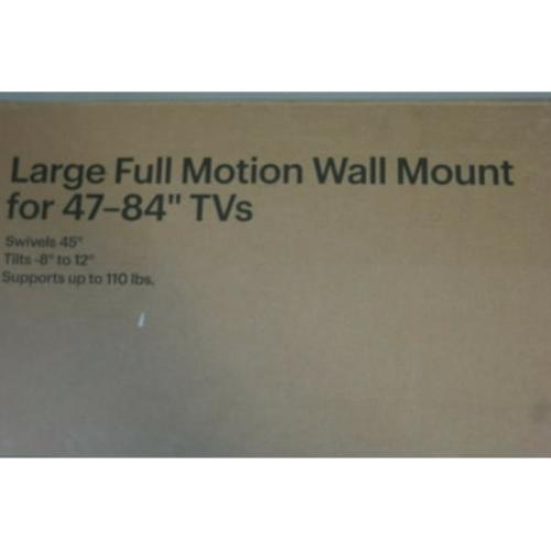 BestBuy essentials Full Motion TV Wall Mount for 47–84 TVs - Black (3B)