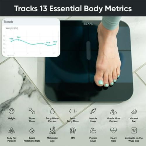 WYZE Smart Scale X, Digital Bathroom Scale, 400 lb, White