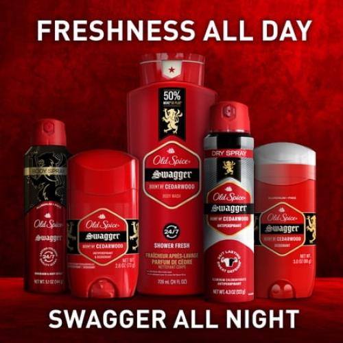3 PACK Old Spice Deodorant for Men, Aluminum Free, Invisible Solid Stick, Swagger, 3.8oz