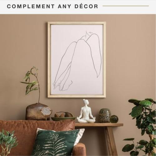 MCS Canvas Float Frames 16x20 Frame, Black Frame for Finished Canvases, Vertical & Horizontal Wall Hanging Large Frame with Adhesive for Canvas Paintings (1-Pack)