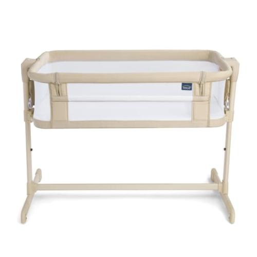 HALO BassiNest 2-in-1 Height-Adjustable Bedside Sleeper with Mattress Pad and Fitted Sheet, Oat