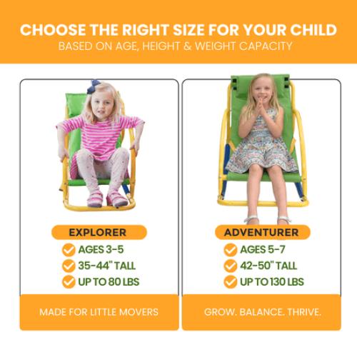 Platports Kids Seesaw Chair – Ages 5–7 – Indoor & Outdoor Rocking Seat – Stable Base – Backyard & Playroom Use