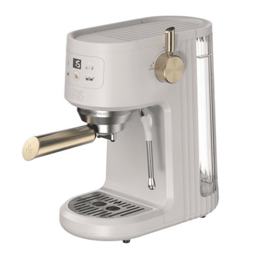 Thyme & Table Barista Mini Espresso Machine with 15-Bar Pressure and Steam Wand, Sand White