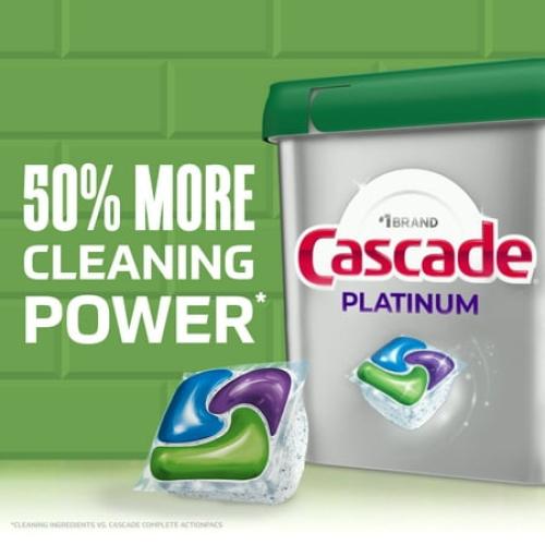 71 pack Value Size Cascade Platinum Dishwasher Pods, Dishwasher Detergent Soap Tabs, Fresh, 71 Count