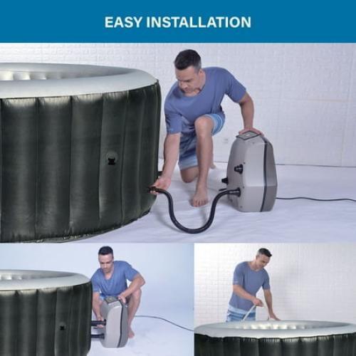 Avenli London 2-3 Person Inflatable Hot Tub Spa   Cover, Rapid Heating up to 104°F, 105 Water Jets, 181 gal Capacity