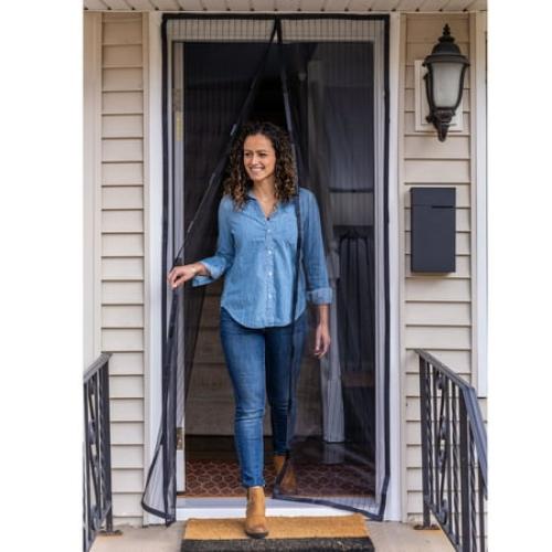 Duck Brand 86 in. x 39 in. Hands-Free Magnetic Mesh Screen Door