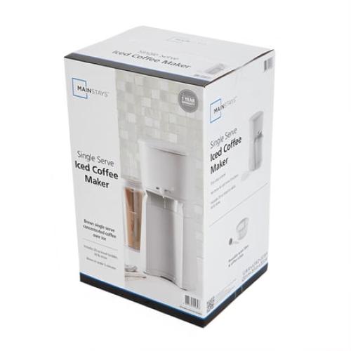 Mainstays Single Serve Iced Coffee Maker, Soft Silver