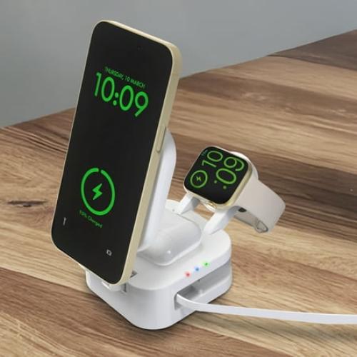 3-in-1 Retractable Magcharge Charging Station for Phone, Airpods, & iWatch