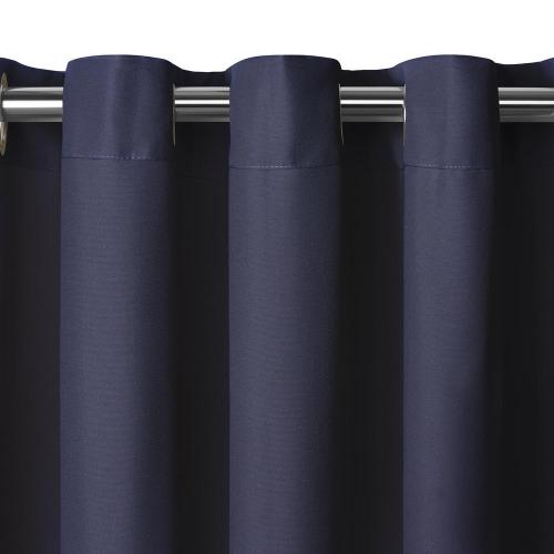 Blue Solid Grommet Room Darkening Curtain - 52 in. W x 84 in. L
