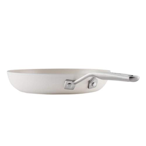 10-Piece Hard-Anodized Aluminum Ceramic Nonstick Induction Cookware Set Porcelain White