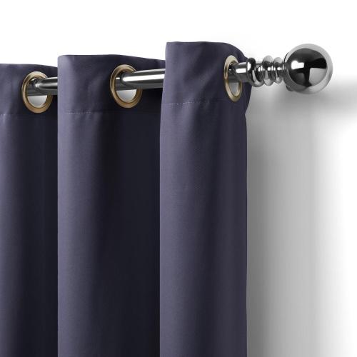 Blue Solid Grommet Room Darkening Curtain - 52 in. W x 84 in. L