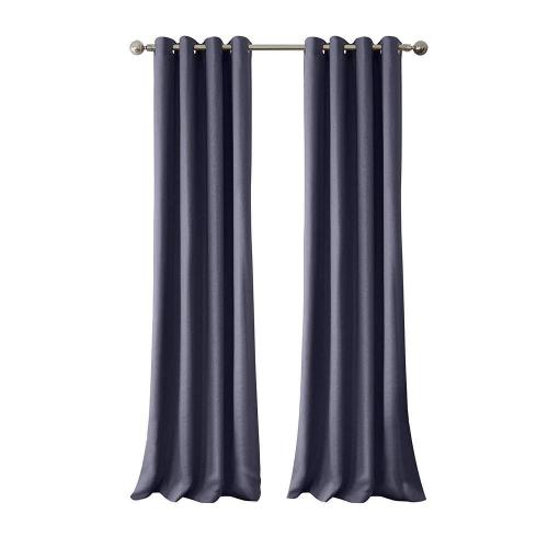Blue Solid Grommet Room Darkening Curtain - 52 in. W x 84 in. L