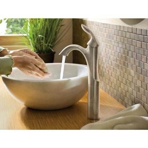 Eva Single Hole Single-Handle High-Arc Bathroom Faucet in Chrome