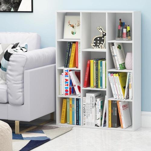 Size 11-Cube Color white Reversible Open Shelf Bookcase
