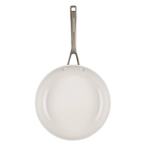 10-Piece Hard-Anodized Aluminum Ceramic Nonstick Induction Cookware Set Porcelain White