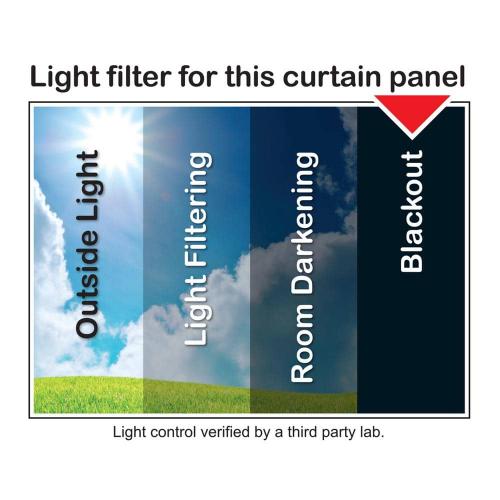 Almond Milk Solid Polyester 42 in. W x 84 in. L Grommet Blackout Curtain Panel