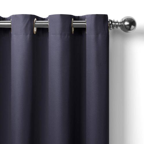 Blue Solid Grommet Room Darkening Curtain - 52 in. W x 84 in. L