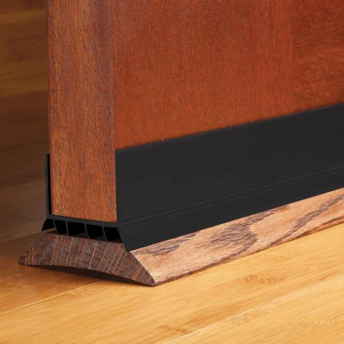 M-D Building Products 36 in. Black Vinyl U-Shape Cinch Slide-On Under Door Seal