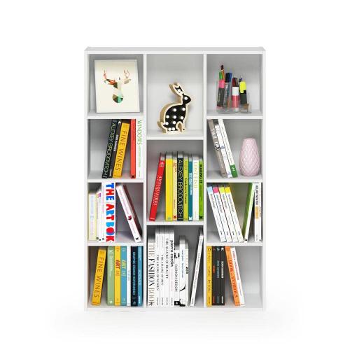 Size 11-Cube Color white Reversible Open Shelf Bookcase