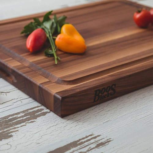 17 in. x 21. in Rectangular Wood Cutting Board with Juice Groove