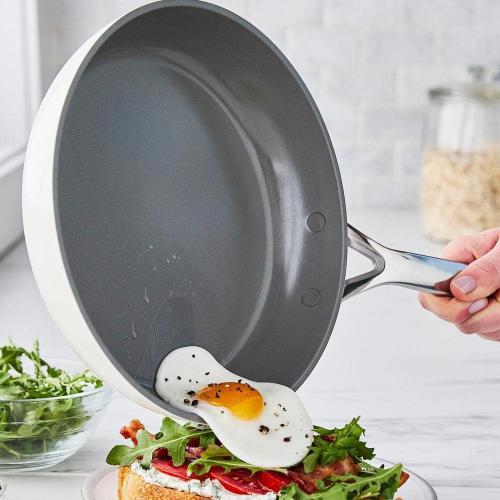 GP5 Hard Anodized Aluminum Healthy Ceramic Nonstick 15 Piece Cookware Set in Cloud Cream‼️light dirt and incomplete‼️
