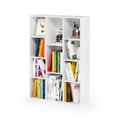 Size 11-Cube Color white Reversible Open Shelf Bookcase