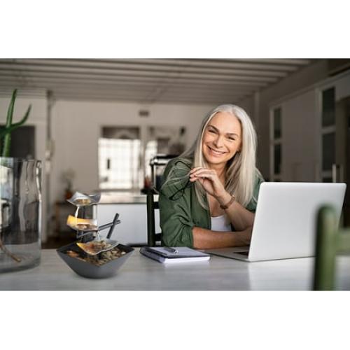 Homedics Envirascape Silver Springs Indoor Water Fountain, with Natural River Rocks, Soothing Nature Sounds, Zen Relaxation