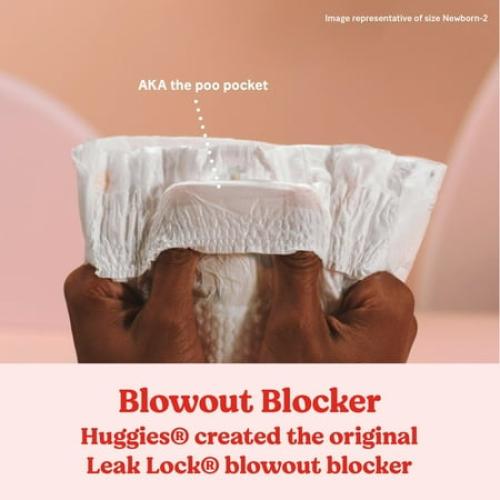 Huggies Newborn Diapers, Little Snugglers Newborn Diapers, Size Newborn (up to 10 lbs), 144 Count