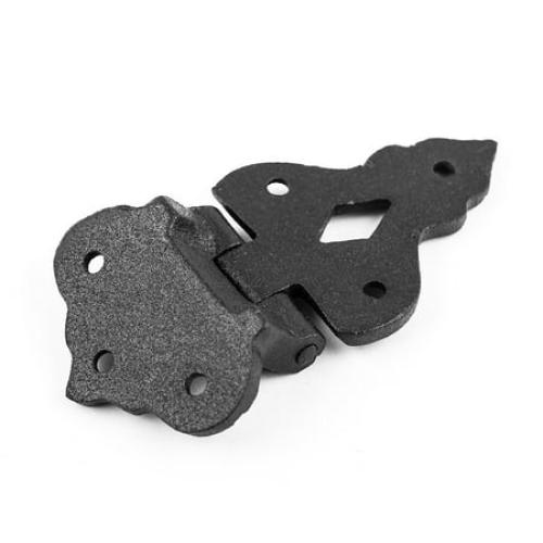 Renovators Supply Cabinet Hinges 2 Black Wrought Iron Hoosier 3/8 Offset Kitchen Cabinet Hinges w/Hardware