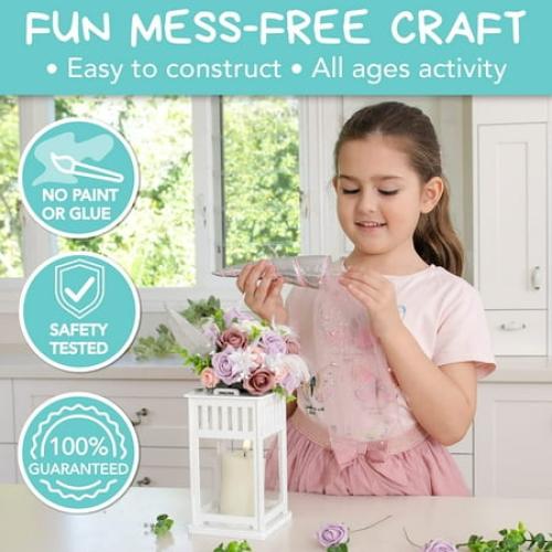 Amitie Lane DIY Unicorn Lantern Craft Kit, Night Light, Bedroom Décor, Arts And Craft Kit, Girls Age 6