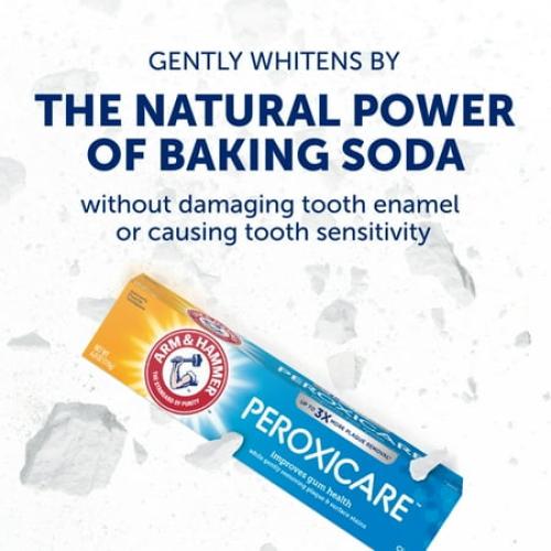 ARM & HAMMER Peroxicare Toothpaste for Gum Health, Baking Soda Toothpaste, Clean Mint, 6.0 oz (Pack of 4)