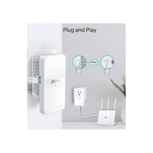 TP-Link TL-WPA7617 KIT AV1000 Gigabit Passthrough Powerline ac Wi-Fi Kit Powerline: Up to 1000 Mbps Ethernet: 10/100/1000 Mbps