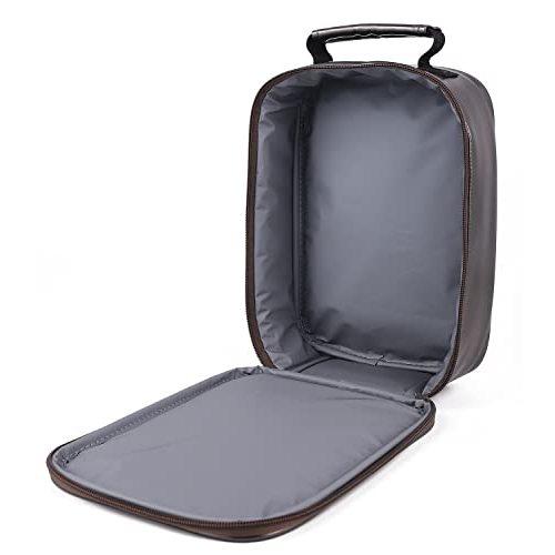 ONTESY Game Lunch Box Waterproof Leather Lunch Bag Thermal Insulated Bentobox Food Container Reusable Mini Lunch Cooler Cute for Boys Girls Kids Toddlers Teens for Picnic School Daycare (Gunmetal)