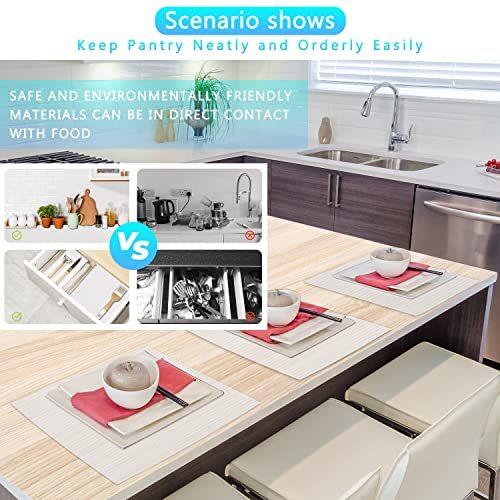 Kitchen Shelf Cabinet Liner Non-Adhesive Waterproof Durable Drawer Fridge Liner Mat for Kitchen Cabinet Shelves Refrigerator Closet Storage Desks Clear 24 Inches x 6.56 FT